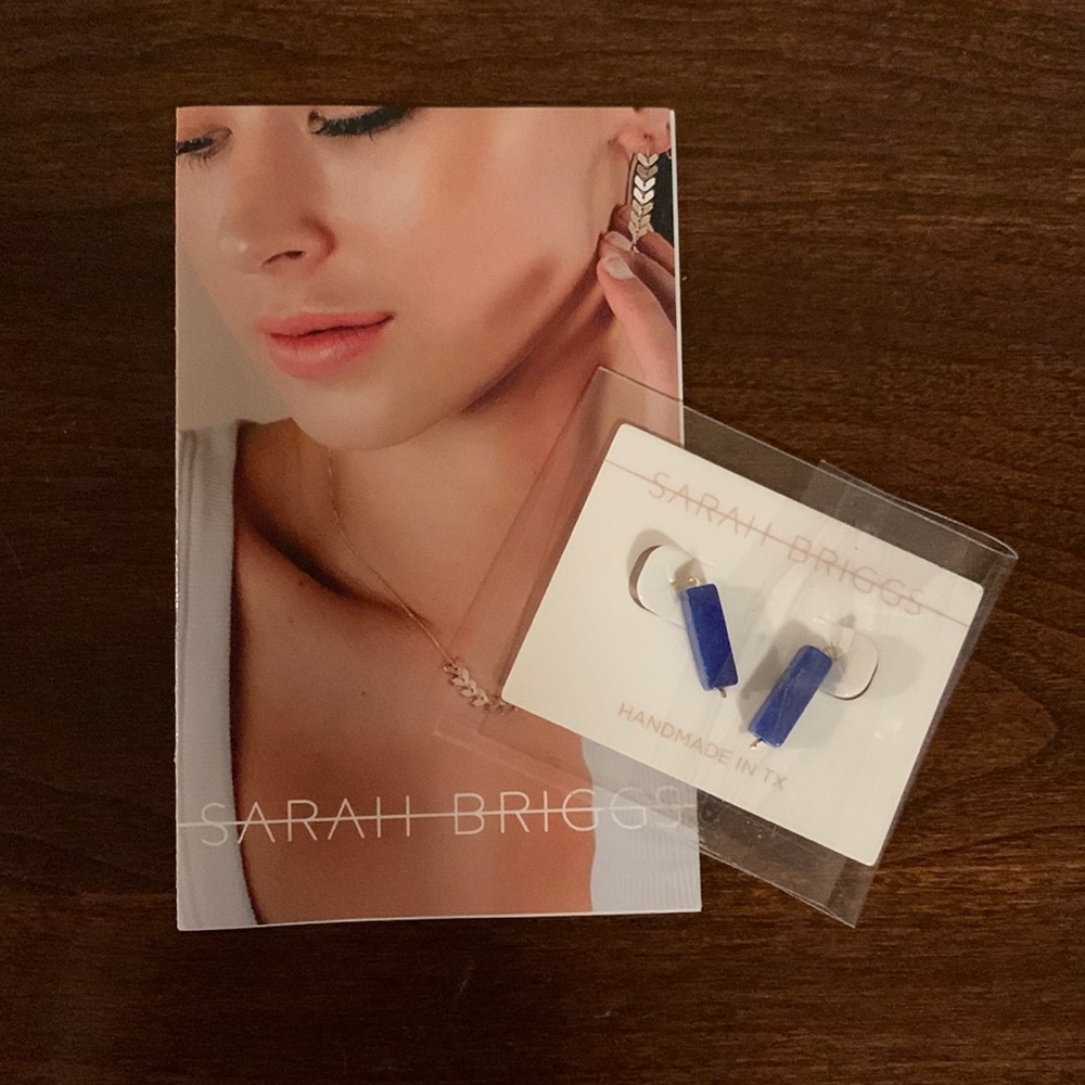 Sarah Briggs blue earrings
